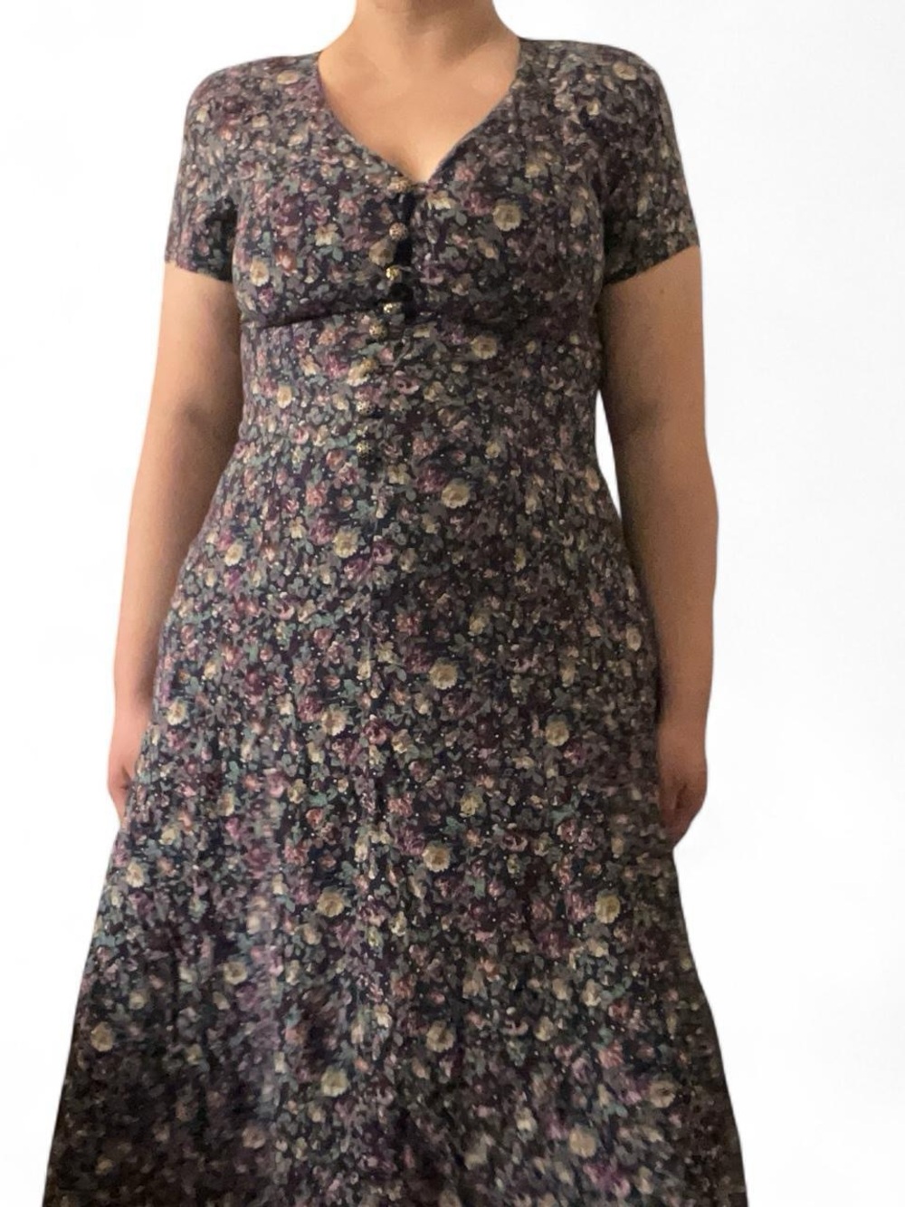 Vintage No Boundaries Dark Floral Maxi Dress